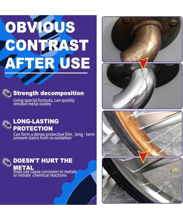 Household Rust Remover Spray - 3-in-1 Multi-Purpose Rust Removal for Car Bathroom & Kitchen - Effective Metal Rust Remover Set - Buy Online on GoSupps.com