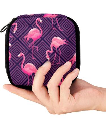 Period Bag: Pink Flamingo Sanitary Napkin Storage and Makeup Pouch - Buy Online on GoSupps.com