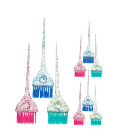 Lot De 9 Pinceaux Pour Application De Couleur De Cheveux Pinceaux Pour Teinture Capillaire Applicateurs De Couleur De Cheveux Pour Coloration Et
