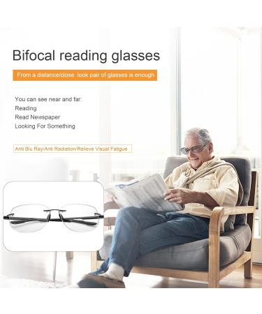 Miryea Randlos Photochrome Bifocal Sunglasses | Blue Light Blocking & UV400 Protection | Stylish Black Reading Glasses 2.5x - Buy Online on GoSupps.com