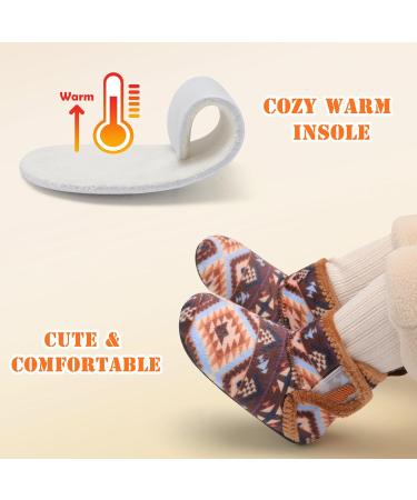 Joinfree Baby Slippers with Non-Slip Rubber Sole - Bohemian Style Home Booties - Buy Online on GoSupps.com