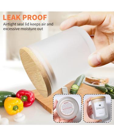 12 Pack 10oz Frosted Glass Candle Jars with Bamboo Lids - Bulk Containers for Candle Making - Dishwasher Safe - Includes Sticky Labels - SUPMIND - Buy Online on GoSupps.com