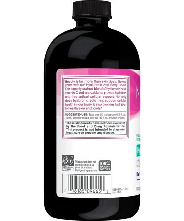 Neocell Hyaluronic Acid Berry Liquid 50 mg - Hydration & Skin Health - 16 fl oz (473 ml) - Buy Online on GoSupps.com