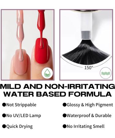 TBeautfave Nude Nail Polish Set Nail Varnish Sets Quick Dry & Long Lasting Black White Nail Polish Water Based Natural Nail Polish Sets for DIY Nail Art No Need Cure 5PCS-SWEETCOOL - Buy Online on GoSupps.com