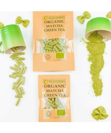 Organic Matcha Green Tea HPMC Capsule Energy EGCG Epigallocatechin Gallates Vegan Halal Kosher (30 Capsules) 30 count (Pack of 1) - Buy Online on GoSupps.com