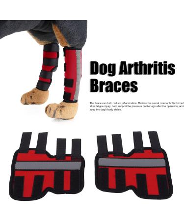 EVTSCAN 1 Pair Supportive Dog Leg Braces Reflective Designed Dog Front Leg Protector for Injury/Sprains/Instability/Anthritis(S-red) S Red - Buy Online on GoSupps.com