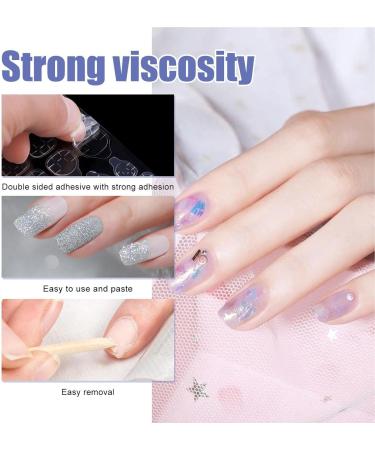 Nail Adhesive Tabs Jelly Double Sided Nail Adhesives | Press on Nails Sticky Tabs Glue Tabs Transparent Flexible for - Buy Online on GoSupps.com