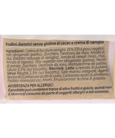  Galbusera Galbusera Zero Grano Frollini Cocoa with Vanilla Cream 160g Gluten Free 4 Snacks - Buy Online on GoSupps.com