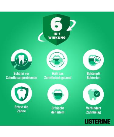 Shop Listerine Total Care Gear Protection 6 x 500ml Antibacterial Mouthwash | 6-in-1 Gum Health & Fresh Breath | International Shipping Available - Buy Online on GoSupps.com