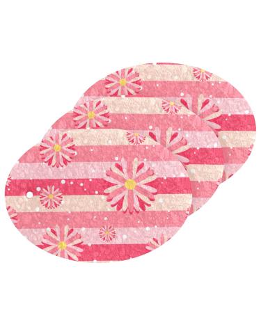 3-Pack Cleaning Kitchen Sponges Oval Flowers Stripes Kitchen Cellulose Dishwashing Wood Pulp Cotton one sizex3 Flowers Stripes