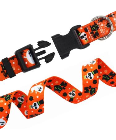 Mihqy Adjustable Halloween Dog Collar | Soft & Comfortable for Small to Medium Dogs & Cats | Perfect for Puppies | Neck Size 33-55 cm - Buy Online on GoSupps.com