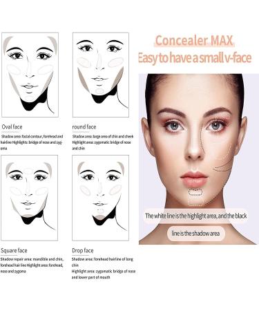 Contour Stick Contour Concealer 4 Colors Face Concealer Pen Make up Concealer contouring Stick Face Highlighters Sticks Double Head Body Face Brightens & Shades Make Up Foundation Cream Pen - Buy Online on GoSupps.com