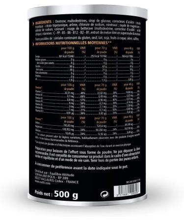 EAFIT 3H Energy Drink - 500 g - Red Fruits - Energy - Endurance - Hydration - Performance - Short Duration Effort - 10 Servings - Buy Online on GoSupps.com