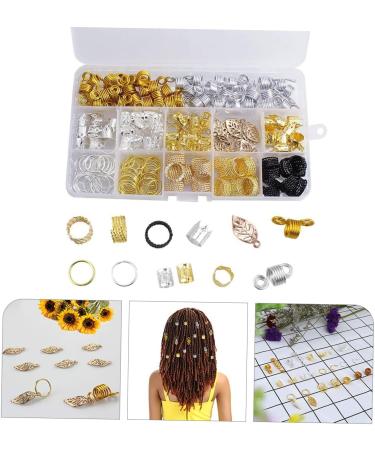 FRCOLOR 5 Boxes Wigs Dreadlocks Pendant Hair Accessories Hair Ornaments Hair Beads Braiding Accessories Hair Extension Rings Hollow Headband Alloy - Buy Online on GoSupps.com
