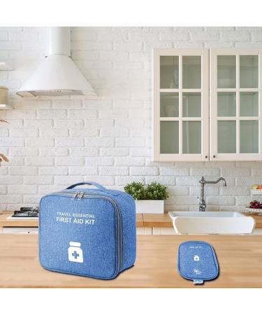 AhoGou Large Capacity Waterproof Medication Bag - 2 Pack Emergency First Aid Storage for Home & Office - Blue - Buy Online on GoSupps.com