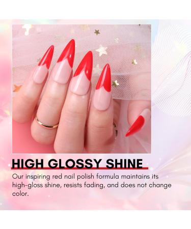 Makartt Gel Nail Polish 15ml Soak Off Sexy Red Gel Nails LED UV Lamp Cured Bright Nails Gel Polish Valentine Nail Art Design Love Decoration Manicure Salon DIY at Home Holiday Gift Kiss Me Red (1pcs) - Buy Online on GoSupps.com