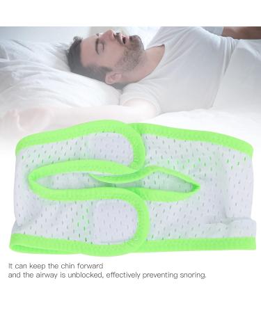 Breathable Anti-Snoring Chin Strap for Summer Sleep - Fluorescent Green Edging - Buy Online on GoSupps.com