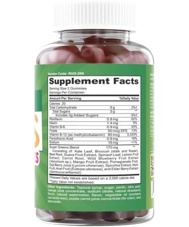 Feel Great Super Green Gummies for Kids | Fruit and Vegetable Gummies | Vegan Veggie Gummy Multivitamin for Kids | Veggie Fiber Supplement | 60 Count Kids Greens & Veggies - Buy Online on GoSupps.com