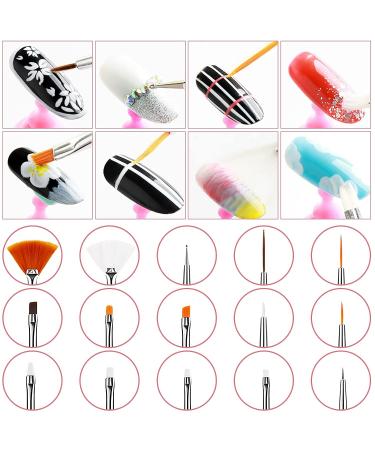 Hethyo Resin Nail Art Palette Kit with Brush Set & Dotting Tools - Pink & Golden Edge - Buy Online on GoSupps.com