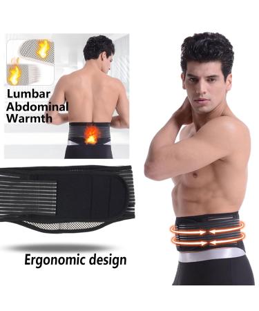 Soft & Breathable Lumbar Support Belt - Durable Waist Protection for Men & Women | Velcro | Black | 41inch - Buy Online on GoSupps.com