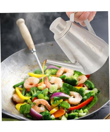 Zerodeko 4pcs Stainless Steel Oil Pot Olive Oil Cooking Oil Container Portable Tea Kettle Vinegar Pourer Pot Practical Oil Dispenser Stainless Steel Oil Bottle Vinegar Bottle Anti-spill 16x14cmx4pcs Silverx4pcs - Buy Online on GoSupps.com