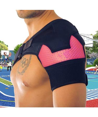 Adjustable Shoulder Support for Tendonitis - Breathable Bandage for Men & Women - Left & Right Shoulder - Buy Online on GoSupps.com