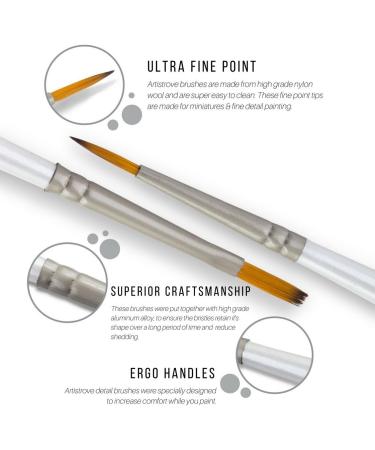 Artistrove Paint by Numbers Brush Set - 12 Fine Detailing Brushes for Precision Painting | Master Class Brushes for Adults - Buy Online on GoSupps.com