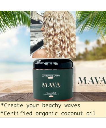 Mava Curl Defining Cream - Coconut Oil & Bamboo Extracts for Chemically Treated & Coarse Hair | 16oz - International Shipping Available - Buy Online on GoSupps.com