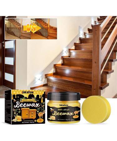 Natural Beeswax Cleaner | 80g Wood Polish & Conditioner Furniture Cleaner - Flexible Beeswax Furniture Polish Restorer Furniture Cleaner and Polish for Wood Doors Chairs Floors Rowces - Buy Online on GoSupps.com