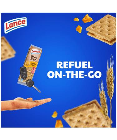 Lance Sandwich Crackers Whole Grain Cheddar Cheese 8 Ct Box - Healthy Snack Option - Buy Online on GoSupps.com