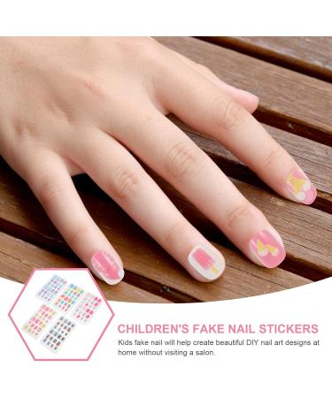 FRCOLOR 5 Boxes Children's False Nails Sparkle Stickers Girl Stickers Kids Fake Fingernails Cartoon Fake Nails Short Halloween Decor Cartoon Nail Art Patches Full Coverage Abs 3d Supplies - Buy Online on GoSupps.com
