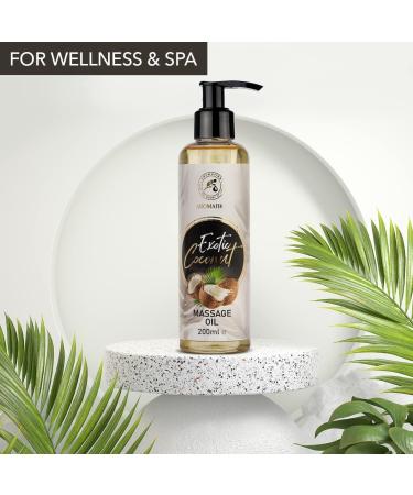 Buy Coconut Massage Oil 200ml - All-Natural Body Oil with Almond Grape Seed and Jojoba Oils - Relaxation & Coconut Scent - Perfect for All Skin Types | International Shipping - Buy Online on GoSupps.com