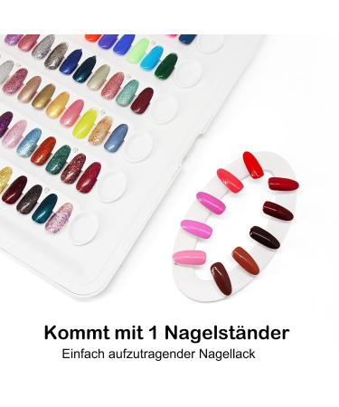 Shop C9 Nail Color Display Book - 120 Nail Art Presentation Stand with Transparent Tips for UV Gel & Nail Polish | International Shipping - Buy Online on GoSupps.com
