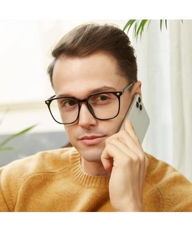 GUDVUE Oversized Blue Light Glasses Computer Reading/Gaming/Phones Glasses Anti Glare/UV400/Eye Strain Large Square Frame Black - Buy Online on GoSupps.com