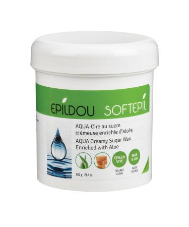 Epildou - Softepil AQUA-Cire au sucre cr meuse enrichie d'alo s pilation 100% naturelle avec formule douce et lavable 600g de cire au sucre