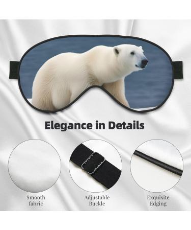 SSIMOO Polar Bear Sleep Mask - Adjustable Breathable Eye Mask for Comfortable Sleep | International Shipping Available - Buy Online on GoSupps.com