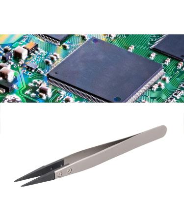 Point Tip Tweezers Anti Static Tweezers Black High Hardness Precise Carbon Fiber Plastic Tweezers for Electronics Jewelry Making Laboratory Work Repair - Buy Online on GoSupps.com