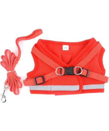 Ranphy Breakproof Cat Dishes & Reflective Chest Harness for Small Cats - Soft Fabric Adjustable (Red 44 cm) - Buy Online on GoSupps.com