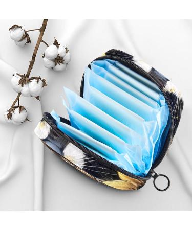 MuooouM Portable Storage Bag for Women - Cat & Sunflower Motif | Menstruation Cup & Bandages Organizer | Stylish & Functional for Teens & Girls - Buy Online on GoSupps.com