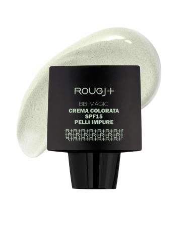 Rougj BB Magic Cr me Teint e SPF15 Peaux Mixtes Grasses BB Cr me Anti-Imperfections Hydratante S bo-R gulatrice Corrige Rougeurs et Pores Fini Mat Naturel 25 ml Made in Italy Universel