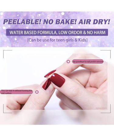 White Pearl Nail Varnish - Peel Off Nail Polish Shimmering Glitter Nail Paint Water Based Non Toxic Formula Quick Drying Nail Lacquer Aurora Mermaid Effect Nail Gel for Women Kid Teen Girl Manicure DJS06 - Buy Online on GoSupps.com