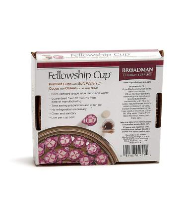 Broadman Church Supplies Pre-filled Communion Fellowship Cup Juice and Wafer Set - 6 Count Grape (Pack of 1) - Buy Online on GoSupps.com
