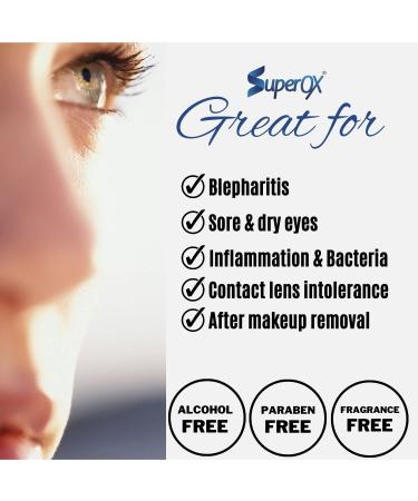 Superox Eyelid and Eyelash Cleanser - Hypochlorous Acid Spray for Irritation, Styes, Blepharitis - 100ml - Buy Online on GoSupps.com