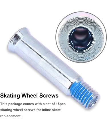 Dioche Skate Axles 15pcs - 35mm Steel Wheel Screws Bolt Fittings for Inline Skating Replacement - Buy Online on GoSupps.com
