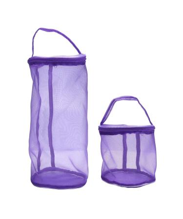 Yarn Storage Bag, 2pc Mesh Knitting Bag Round Yarn Balls Organizer for knitting lovers, Purple - Buy Online on GoSupps.com