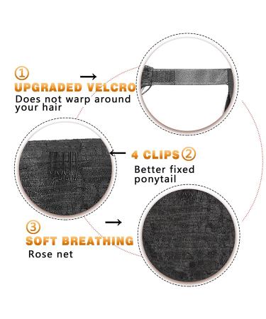 Isaic Black Ponytail Extension - 20 Inch Wavy Synthetic Hairpiece for Women - Buy Online on GoSupps.com