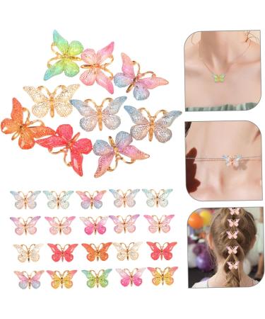 VILLCASE 50 Pcs Butterfly Charms Post Brackets Butterfly Enamel Charms Butterfly Beads Wedding Decorations Cute Charms for Bracelets Butterfly Earrings Charms Plastic Modeling Accessories - Buy Online on GoSupps.com