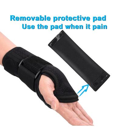 Carpal Tunnel Wrist Brace - Adjustable Aluminum Splint for Pain Relief - Fits Right & Left Hand - Ideal for Tendonitis Arthritis & Sprains - Unisex Large Size - Buy Online on GoSupps.com