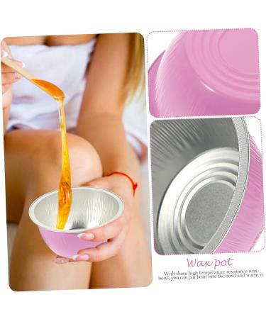 Minkissy 40pcs Aluminum Foil Wax Melting Bowls - Hair Removal Accessories Pink 8.3x8.3cm - International Shipping Available - Buy Online on GoSupps.com