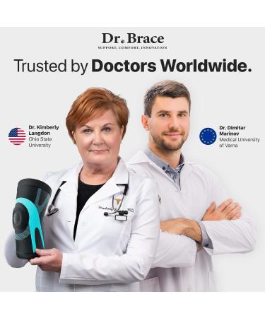 Dr. Brace Elite Knee Brace for Knee Pain - Lightweight Compression Sleeve for Maximum Support and Fast Recovery - Neptune (Large) - Buy Online on GoSupps.com